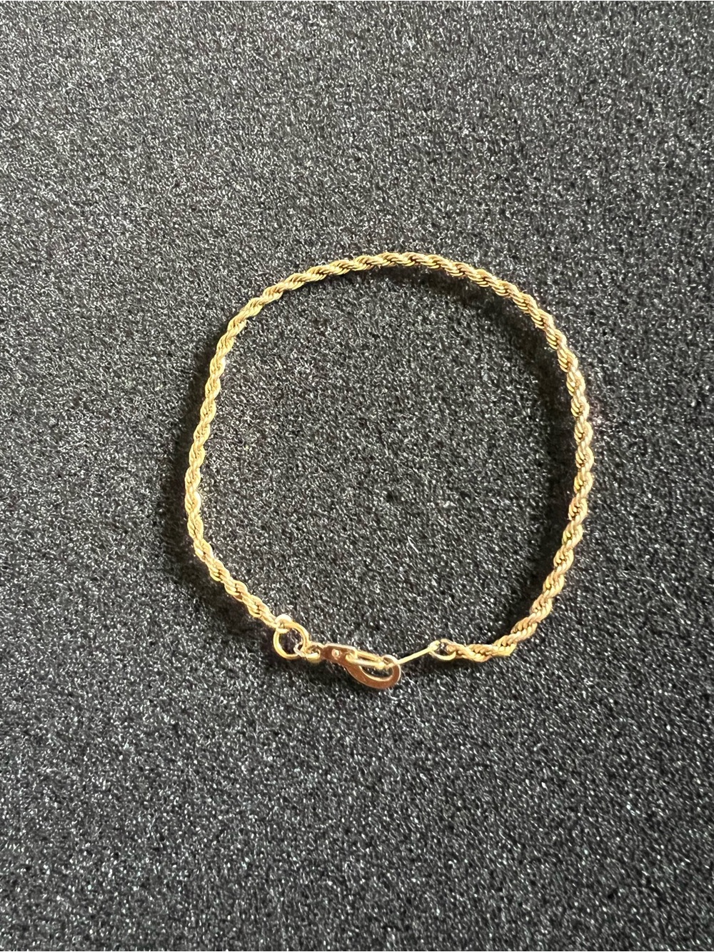 14K GS Gold Plated Twisted Rope Chain Bracelet